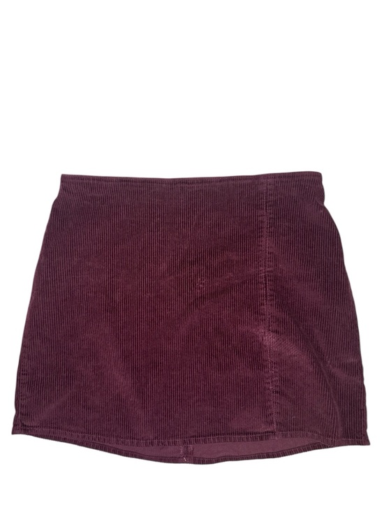 Hollister Dresses & Skirts - Hollister Women's Corduroy Mini Skirt with small front slit - Burgundy size XL